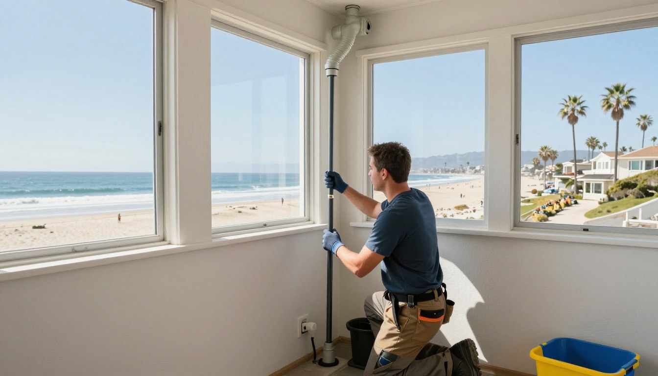 Drain cleaning Ocean Beach San Diego technician working on coastal home plumbing