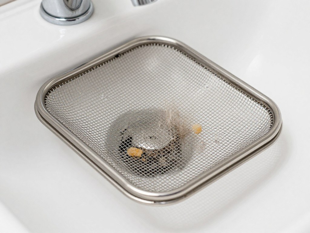 Drain screen catching hair and debris in Pacific Beach home bathroom sink