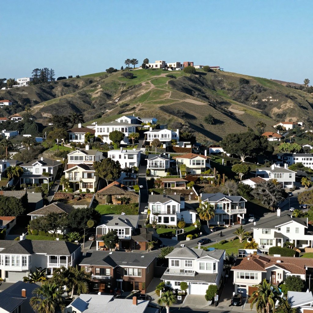 Hillside Mission Hills neighborhood showing terrain challenges