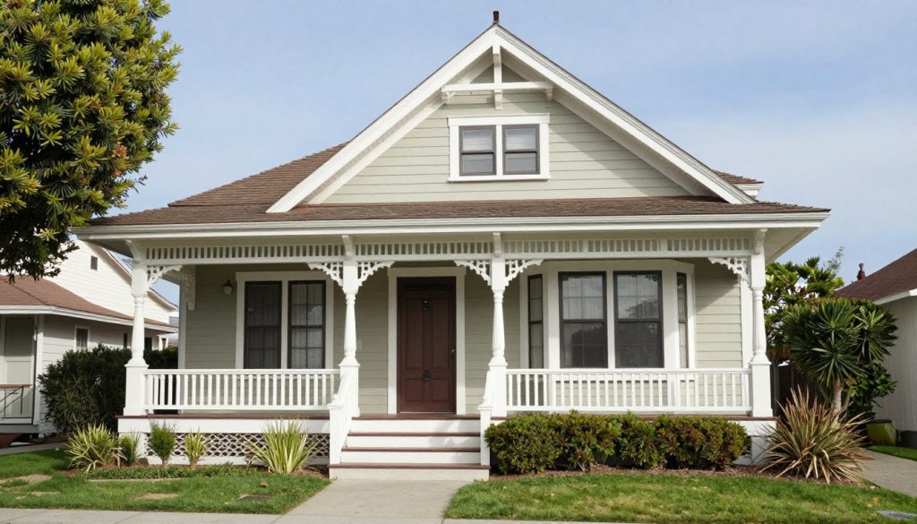 Historic North Park craftsman bungalow exterior showing age and charm