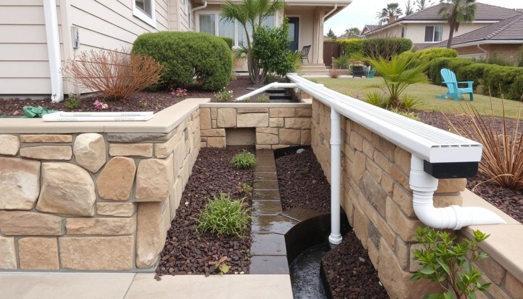 La Jolla property showing storm drain system and seasonal rainfall drainage considerations