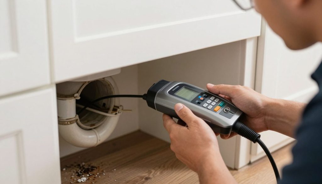Professional drain cleaning Ocean Beach San Diego technician inspecting clogged pipe