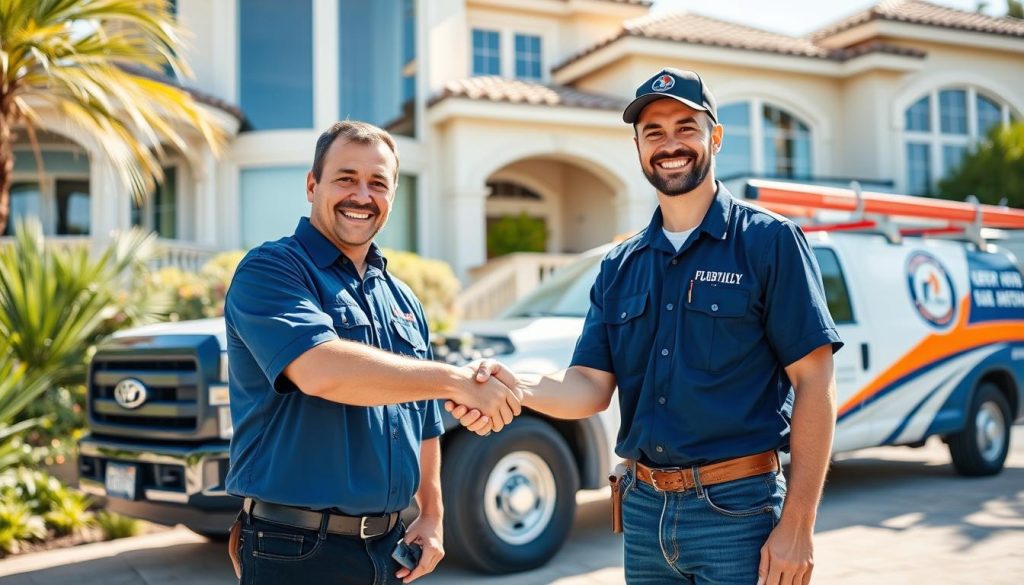 Professional drain cleaning service completion with satisfied La Jolla homeowner