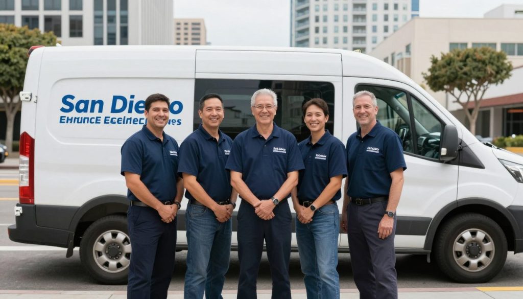 Professional drain cleaning service team ready to serve downtown San Diego