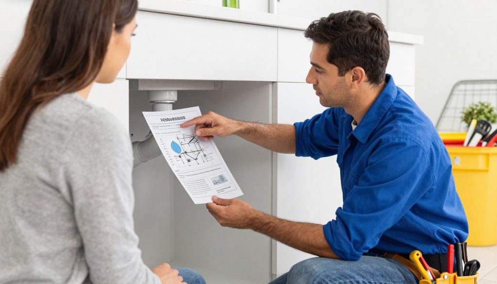 Professional plumber demonstrating expertise and experience