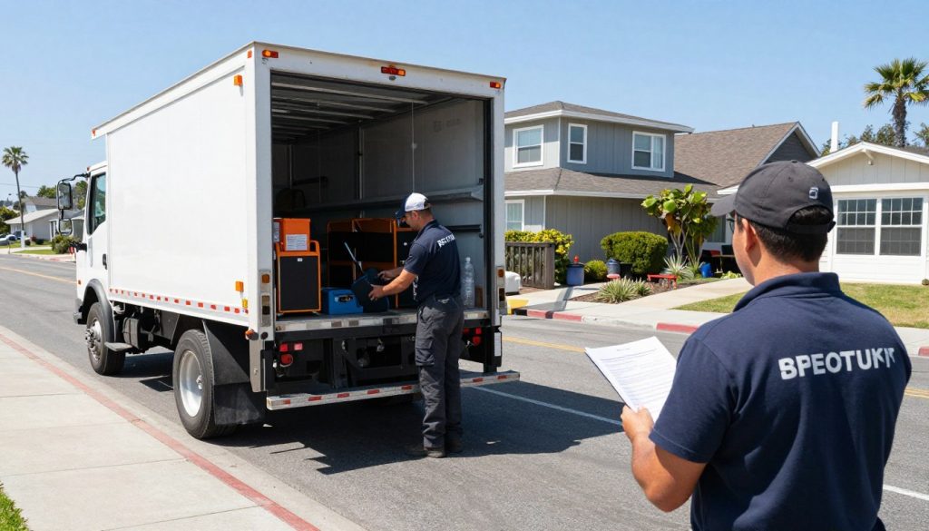 Same day drain cleaning service arriving at Ocean Beach San Diego home